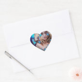 STICKER CŒUR BLEUE BUTERRFY BEAUTY MAKEUP ARTISTE (Enveloppe)