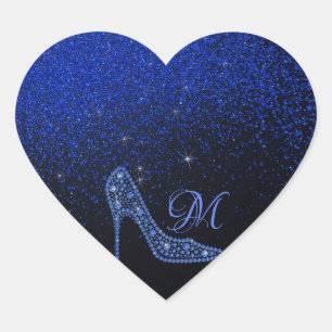 Sticker Cœur Bling Sparkle Diamond Parties scintillant hauts ta
