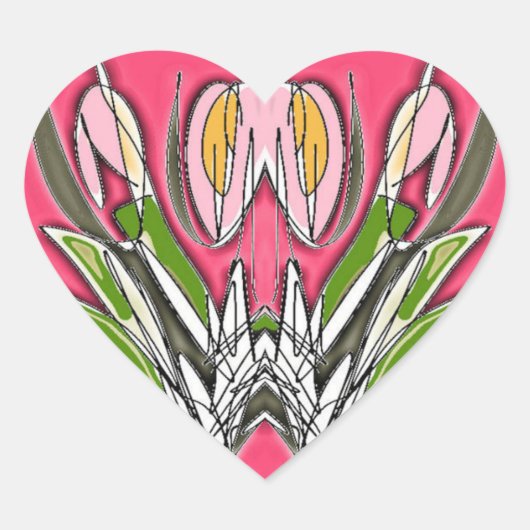 Sticker Cœur Blooms (Devant)