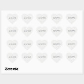 Sticker Cœur Blue Heart Pattern Minimal Serif Always (Feuille)