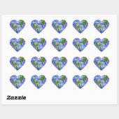 Sticker Cœur Blue Hydrangea Vous Manquez (Feuille)