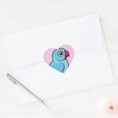 Sticker Cœur Blue Indian Ringneck (Enveloppe)