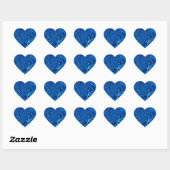Sticker Cœur Blue water (Feuille)