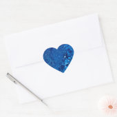 Sticker Cœur Blue water (Enveloppe)