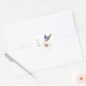 Sticker Cœur Bluebird de bonheur (Enveloppe)
