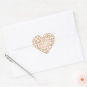 Sticker Cœur Blush Gold Inspiration Mots (Enveloppe)