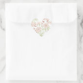 Sticker Cœur Blush Pink Rose Wedding (Sac)