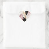 Sticker Cœur Blush Rose Blanc Or Noir Vachette Animal (Sac)