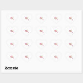 Sticker Cœur Bogue de libellule mignonne (Feuille)