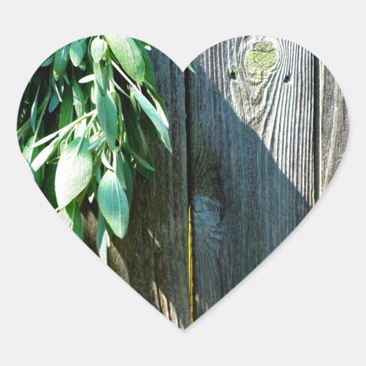 Sticker Cœur Bois de Grange frais coupé (Devant)