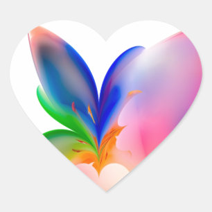 Sticker Cœur Boîte cadeau Big Bow