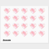 Sticker Cœur Bokeh Motif esthétique rose pâle (Feuille)