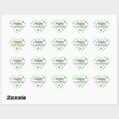 Sticker Cœur Bon Jour de la Saint Patrick (Feuille)