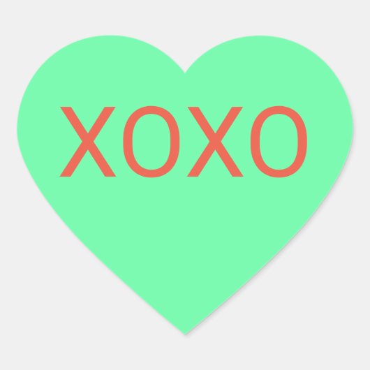 Sticker Cœur Bonbon de coeur à la menthe (Devant)