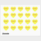 Sticker Cœur Bonbon de coeur jaune (Feuille)