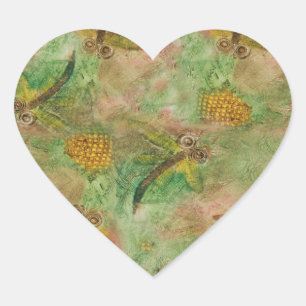 Sticker Cœur Bonbon en coton dragonfly