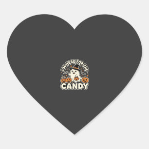 Sticker Cœur Bonbons Halloween Fantôme Citrouille Design