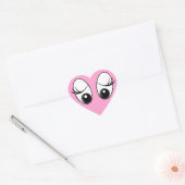 Sticker Cœur Bonjour (Enveloppe)