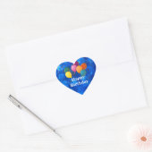 Sticker Cœur Bonne fête d'anniversaire (Enveloppe)