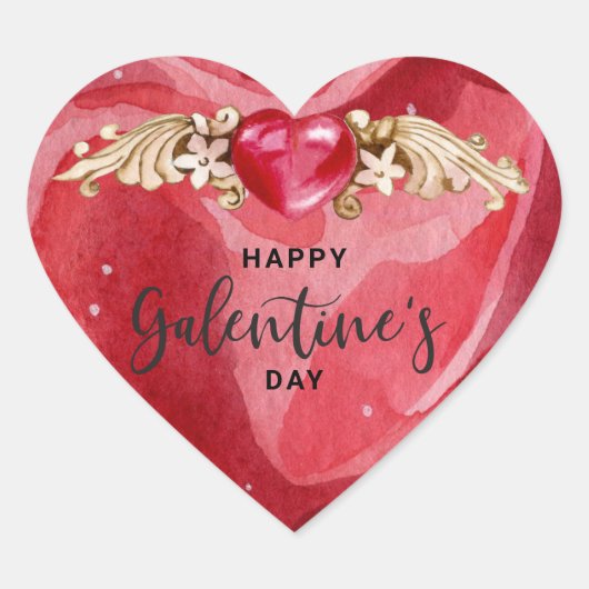 Sticker Cœur Bonne fête des Galentines (Devant)