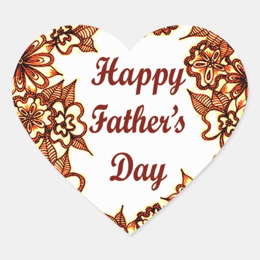 Sticker Cœur Bonne Fête des pères 5 (Devant)