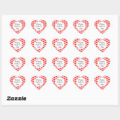 Sticker Cœur Bonne Fête des pères Red Heart Motif Custom Classy (Feuille)