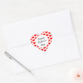 Sticker Cœur Bonne Fête des pères Red Heart Motif Custom Classy (Enveloppe)