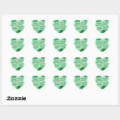 Sticker Cœur Bons amis et Shamrocks (Feuille)