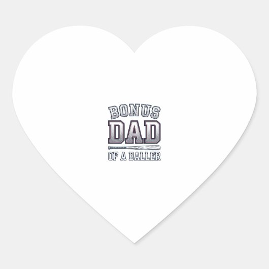 Sticker Cœur Bonus Dad of a Baller Vintage Sports Shirt Design_ (Devant)