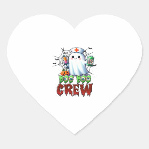 Sticker Cœur Boo Boo Crew Nurse Halloween Ghost Funny Classic T