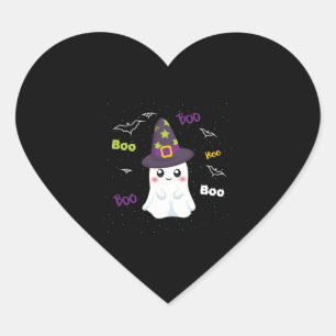 Sticker Cœur Boo halloween costume fantôme hommes femmes enfant