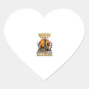 Sticker Cœur Booo Spooktacular Halloween Sorcière Chaudron Chât