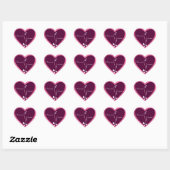 Sticker Cœur Bordure des coeurs (Feuille)