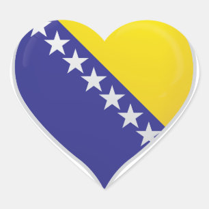 Sticker Cœur bosnie-herzégovine amour drapeau coeur de fierté