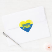 Sticker Cœur Boston Strong Gift Jaune et Bleu (Enveloppe)