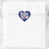 Sticker Cœur Boston Strong Hockey Curling (Sac)