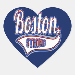 Sticker Cœur Boston Strong Hockey Curling