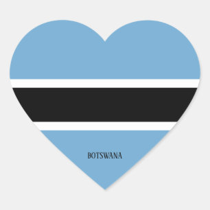 Sticker Cœur Botswana Drapeau splendide patriotique