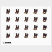 Sticker Cœur Bottes Cowboy (Feuille)