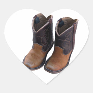 Sticker Cœur Bottes de cowboy