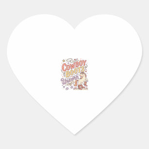 Sticker Cœur Bottes de cowboy licorne Licorne Fantaisiste Zazzl