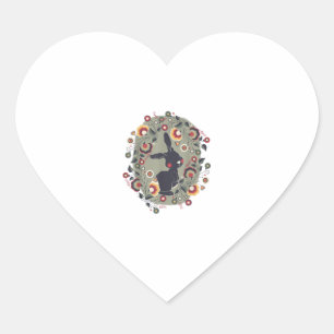 Sticker Cœur Boulet mignon Floral Ornement Animal Animal Animal