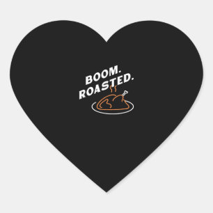 Sticker Cœur Boum. Rôti. Meilleure journée d'action de grâces a