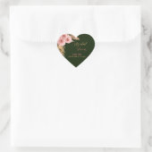 Sticker Cœur Bouquet rose rose boho d'aquarelle moderne #3 (Sac)