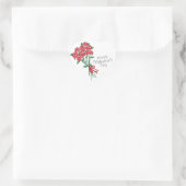 Sticker Cœur Bouquet Saint Valentin des Roses rouges (Sac)