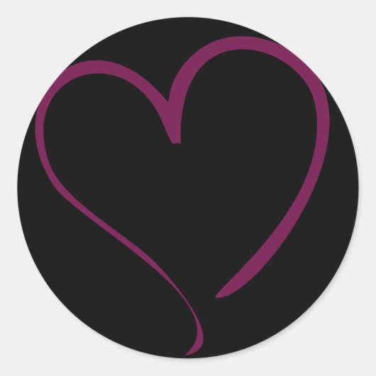 Sticker Coeur Bourgogne - Choisissez Couleur! (Devant)