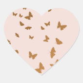 Sticker Cœur BOUTEILLES D'OR Phoques d'enveloppe MARIAGE (Devant)