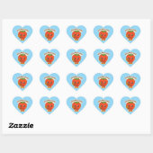Sticker Cœur Bouton mignon Berry (Feuille)