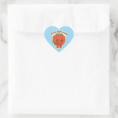Sticker Cœur Bouton mignon Berry (Sac)