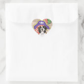 Sticker Cœur Boxer Pirate (Sac)